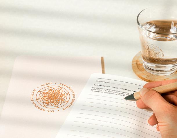 Energijski kozarec Alefi in terapevtski dnevnik Alefi